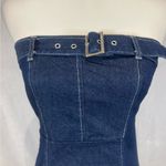 Strapless Tube Mini Denim Dress Size Medium NWOT Blue Photo 2