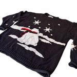 Timberlea Polar Bear Snowflake Sweater Black Red Scarf Vintage XL in GUC Photo 2