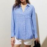 C&C California  Women's 100% Linen Long Sleeve Button Down Collar Shirt 3X Photo 0