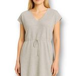 Eileen Fisher NWT M Gray Pearl Organic Cotton Tunic Mini Dress Lounge Minimalist Photo 0
