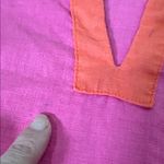 Sigrid Olsen  100% Linen Sleeveless Shift‎ Dress Pink Orange size M Photo 6