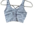 Gray Camouflage V Neck Sports Bra Photo 8