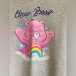 Women’s Care Bears Cheer Bear Sweatshirt Pullover Sweater Gray Cropped Sz Large Photo 4