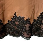 Vintage Herson Kickernick Slip Dress Silky Nylon Lace Trim 80s Size Small Tan Photo 5