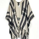 Banana Republic NWT  plaid fringe blanket wrap Erin shall cashmere blend Photo 0