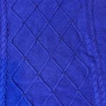 Karen Scott Karen Scott Womens Large Blue Embellished Diamond Knit Long Sleeve Sweater Photo 1