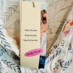 Elegant Floral White Mini Dress Pink Size XL Photo 6