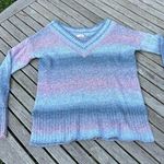 a.n.a Sweater Blue Pink Cotton Candy Ombre Striped Knit size‎ small a new approach  Photo 0