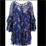 Free People  Sunset Floral Blue Boho Mini Dress New with tag Size Small Photo 7