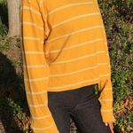 Urban Outfitters Yellow and white Striped crop top, long sleeve crop top, oversized crop top Photo 4