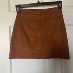 ZARA  | Burnt Orange Brown Tan Suede Mini Skirt Microfiber XS Photo 2