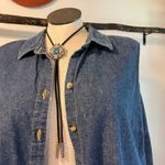 Cherokee Vintage 90s Cotton Denim Button Down Sleeveless Tank Top Shirt Size 22W Photo 1