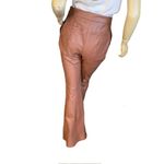 Avec Les Filles BROWN FAUX LEATHER FLARE LEG PANTS (S) Photo 3