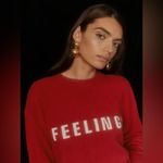 Reformation  Feelings Red Wool Sweater Photo 2