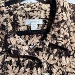 CJ Banks Brown Corduroy Jacket Leaf Print Womens 3X Buttons Artsy Leaves Boho Size undefined Photo 2