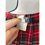 Vintage Red Green White Plaid Tartan Pleated Fringe Knee Length Kilt Photo 4