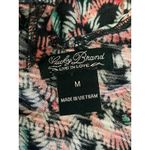 Lucky Brand Shirt Womens Medium Navy Floral Cutout Neck 3/4 Sleeve Boho Photo 4