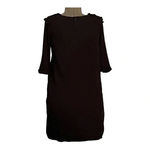 SFERA PERFECT BLACK DRESS MIDI LONG SLEEVE RUFFLE‎ SHOULDER DETAIL SIZE SMALL Photo 5