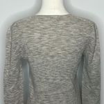 Tibi  Printed Combed Cotton Brown Cream Cotton Sweater Womens Small Photo 8