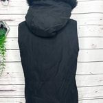 Dorothy Perkins Black Faux Fur Lined Hooded Zip Up Vest Size Medium Photo 9