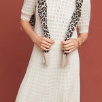 Anthropologie Meadow Rue Cadenza Pointelle Knit Skirt Cream Ivory Size 8 Photo 0