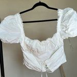 House Of CB  SAMAYA WHITE‎ GATHERED TOP NWOT size XL Photo 2