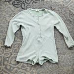Victoria's Secret  Gold Label Long Sleeve Knit Romper Mint Green Small Photo 0