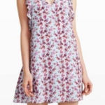 Club Monaco ‎ silk spring summer mini floral dress flattering cute girly size 6 Photo 0