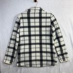 Talbots XS Fleece Zip Up Jacket Plaid Sherpa Fall Winter Warm Cozy Minimalist Black Photo 4