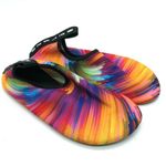 Met 520 Womens Water Shoes Slip On Fabric Rainbow Stripe Colorful 36/37 US 5 Photo 0