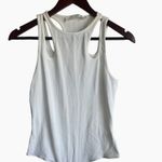 ASTR Women Tank Bodysuit M Ivory Cutouts Ribbed Flirty Y2k Neutral Festival NEW Photo 4