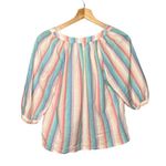 Ophelia & Indigo Edie Top Rainbow Stripe Pink Size M Photo 5