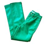 Good American  Faux Leather Straight Leg Jeans Pants Green Size 27 Photo 2