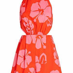 STAUD  Georgia Floral Cotton Open Back Halter Style Romper Size US 10 Photo 0