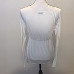 Avenue of the Stars beautiful beaded diamond sheer long sleeve blouse White Size L Photo 6