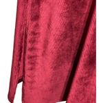Lilla P Lilla| P Burgundy Velvet Velour  Mock Neck Asymmetrical Double Split Maxi Dress Photo 6