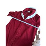 Vanity Fair Vintage Burgundy Velvet Robe With White Collar Size 12 Photo 4