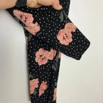 Torrid  Plus Size Black Pink & Peach Floral Sprinkle Polka Dot Leggings Photo 6