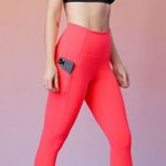 Fabletics oasis pureluxe high waisted 7/8 leggings small pop coral bright coral Photo 0