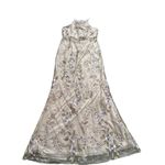 Adrianna Papell  Blush Floral Embroidered Halter Gown - Size 12 Photo 3