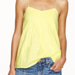 J.Crew  Pintuck Neon Citron Cami Yellow Size 8 Photo 0
