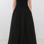 Calvin Klein Solid Knit/Woven Combination Midi Dress Photo 2
