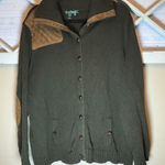 Ralph Lauren VTG Lauren  Sweater Women 3X Green Hunting Shooting Cardigan Patches Photo 0