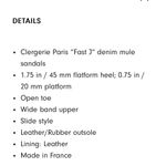 Clergerie Paris FastJ Denim Flatform Sandals, Size US 10.5 NEW $475 (Sold Out) Photo 9