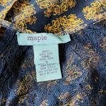 Maple Dress Womens Small Gold Black Sleeveless Knee Length Lace Silk Pockets Photo 2