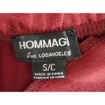 Hommage  Women's Solid Red Polyester Pull On A-Line Long Maxi Skirt Size Small Photo 4