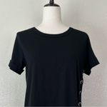 Lovestitch Black Side Lace Up Asymmetrical Hem Top, Sz Medium Photo 1