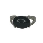 Black Stone Silver Ring Photo 2