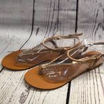 ASOS NWOT  tan Nude‎ gold suede sandals Photo 1