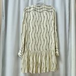 Alexis  Lydia Chain Link Printed Tie Neck Shift Mini Dress Cream Women's Size M Photo 5